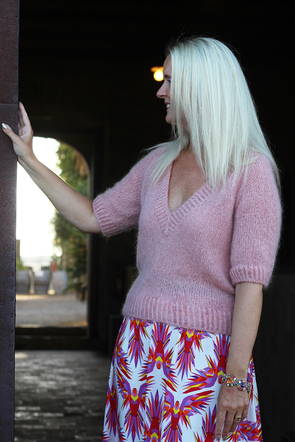 Anna tee V-neck kintting kit