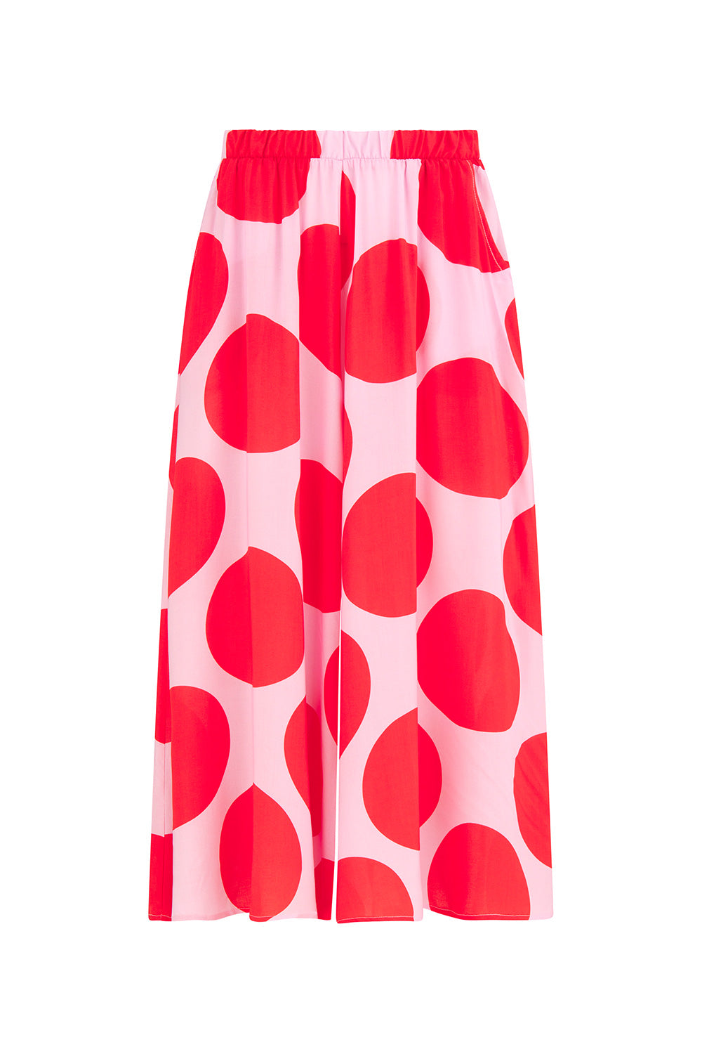 Bianca wide pants pink & red dots