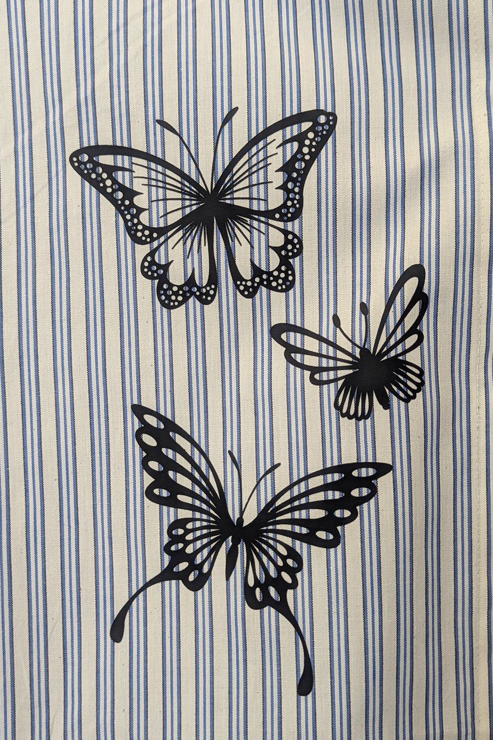 Customized stribet Butterfly skjorte