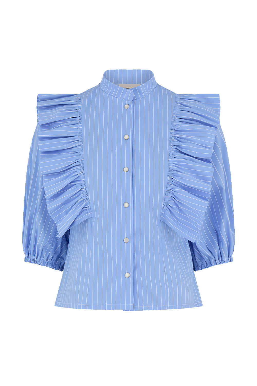 Emma skjorte pale blue stripes