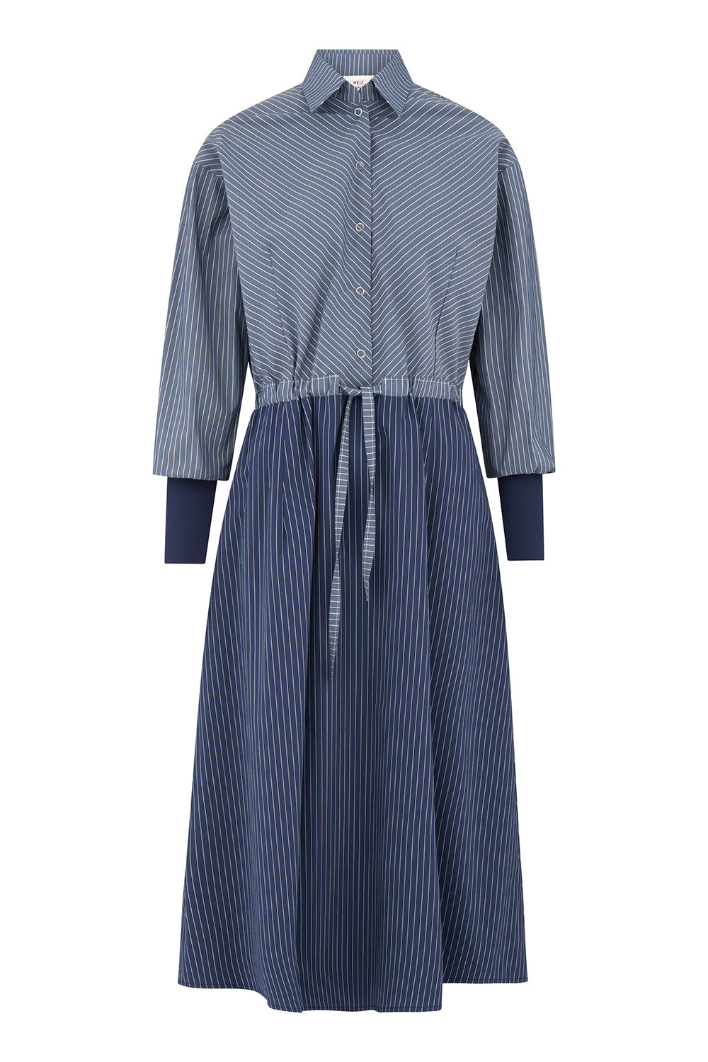 Frankie Fit dress blue stripes