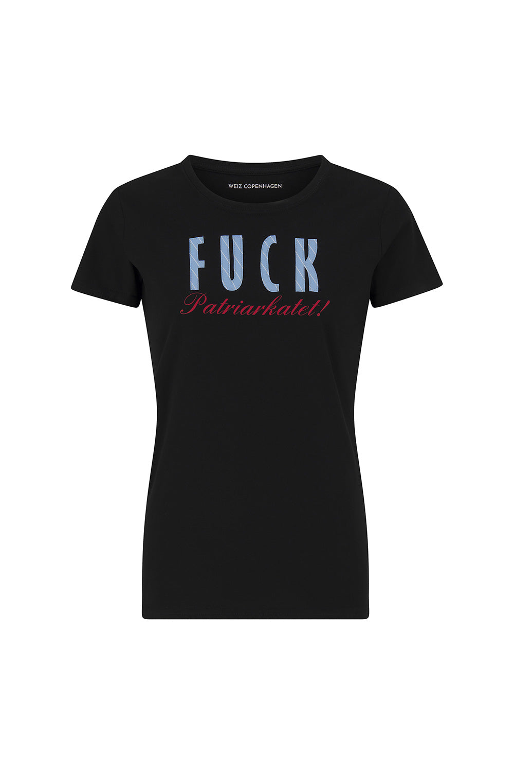 Upcycled Fuck patriarkatet T-shirt black