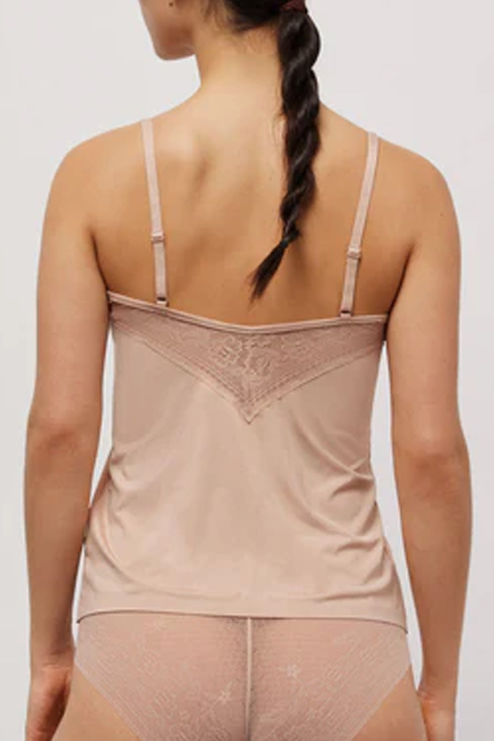 Mikrofiber strop top nude