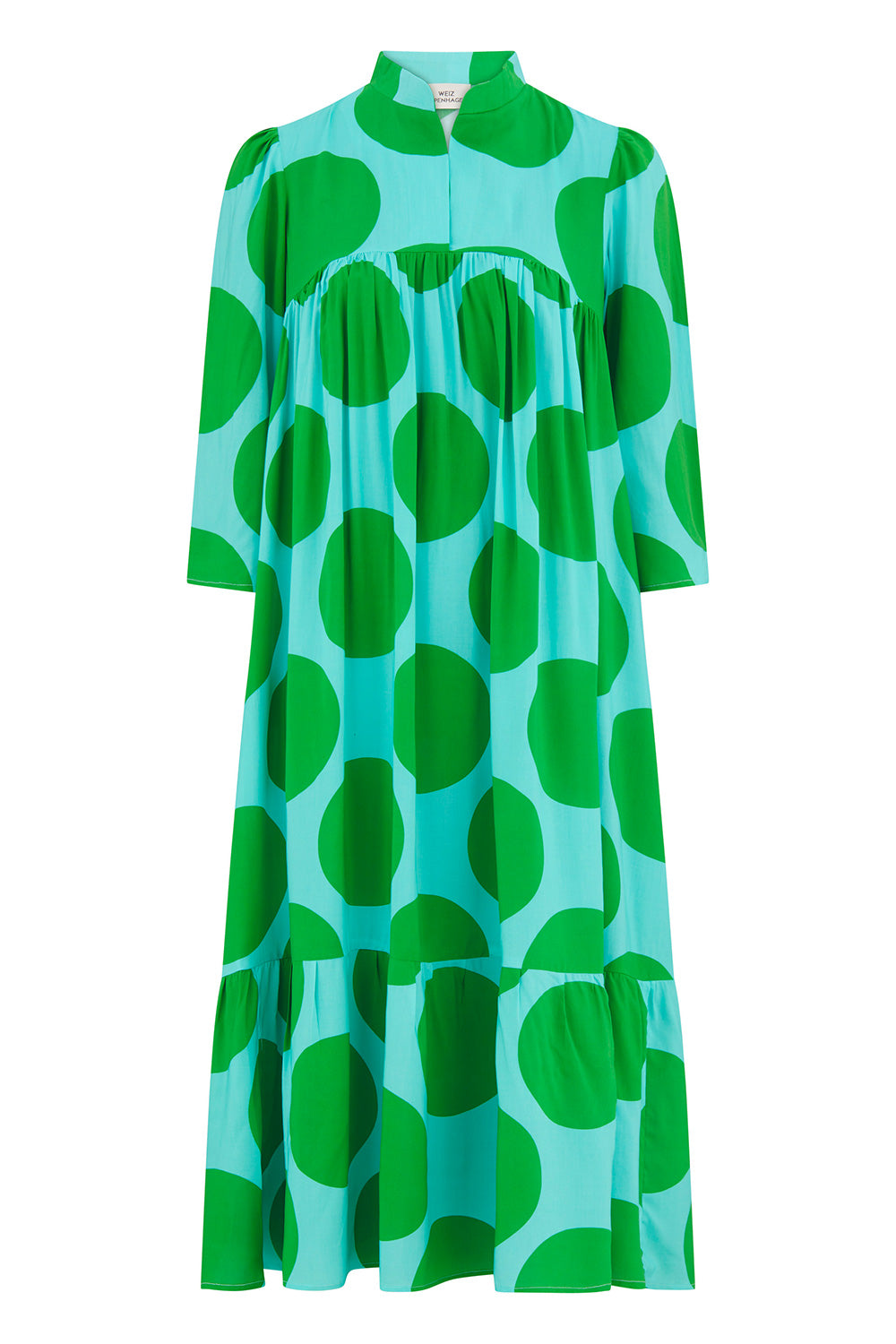 Mille kjole mint & green dots