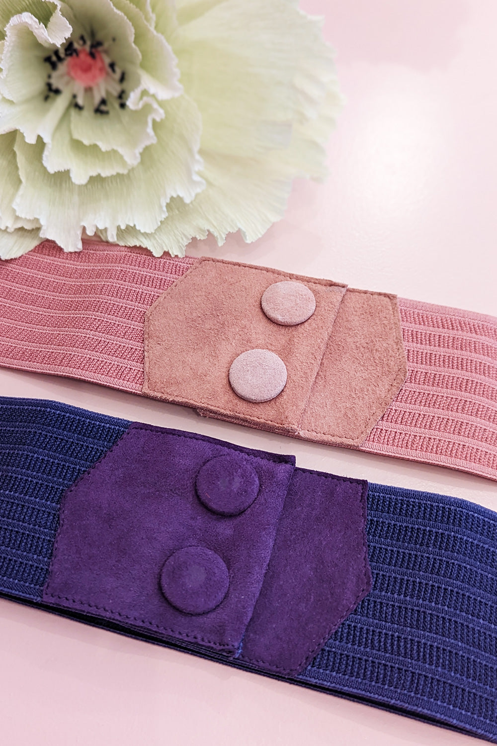 Waist stretch belt purple