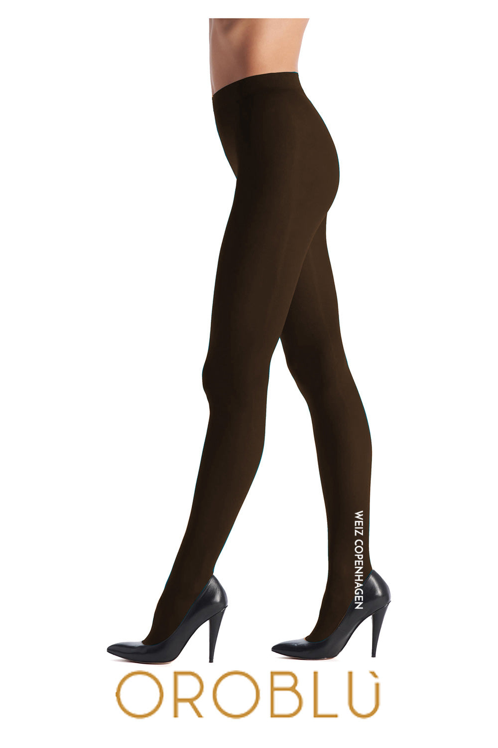 Ensfarvede strømpebukser brown 4