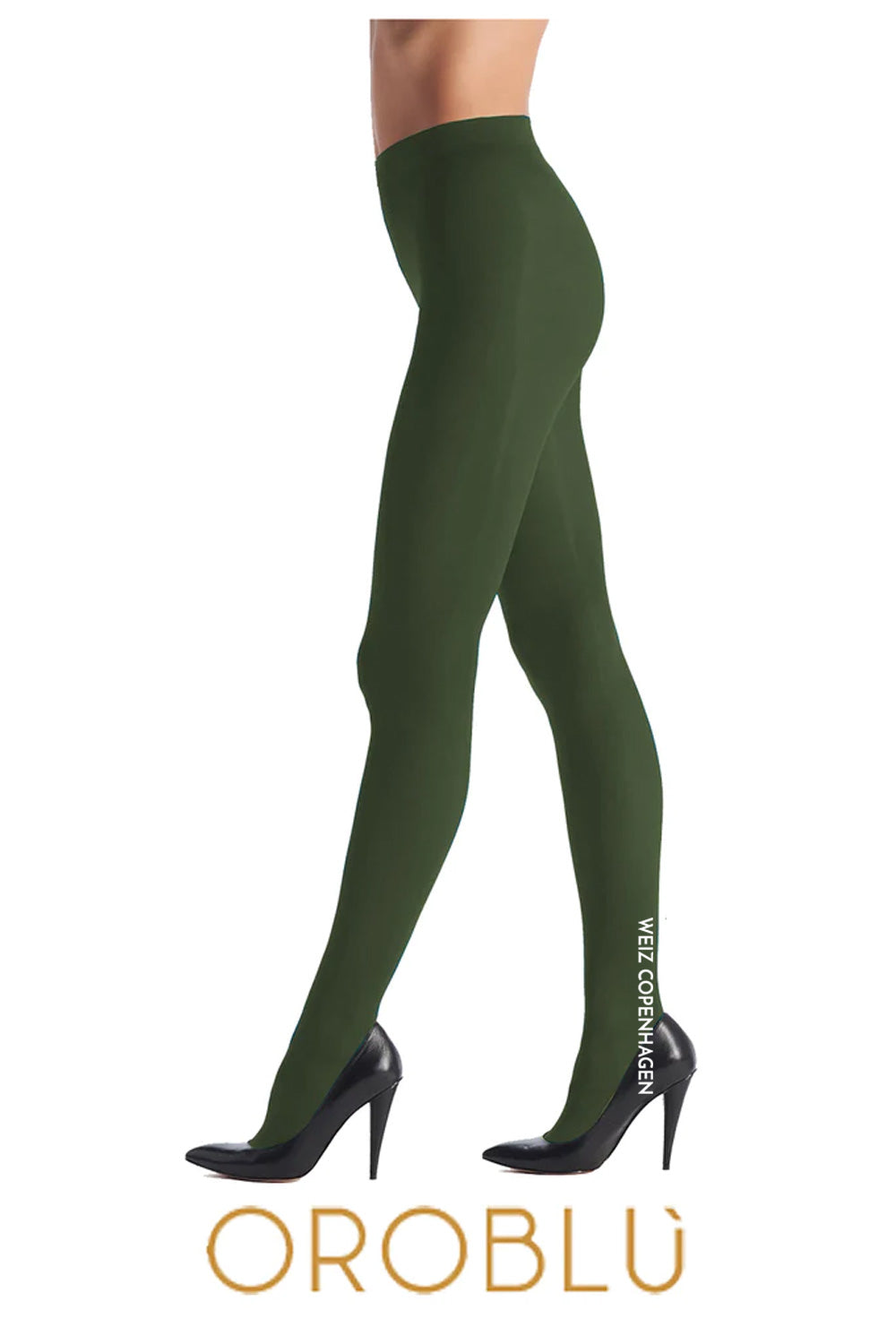 Ensfarvede strømpebukser Military 8