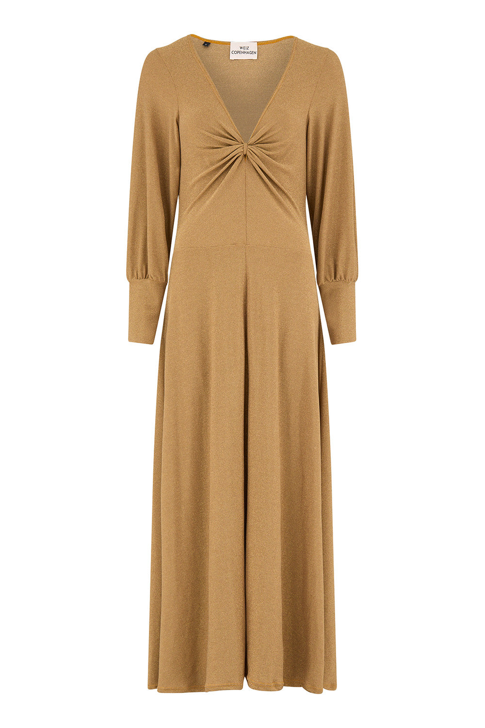 Alexa drape dress glitter gold