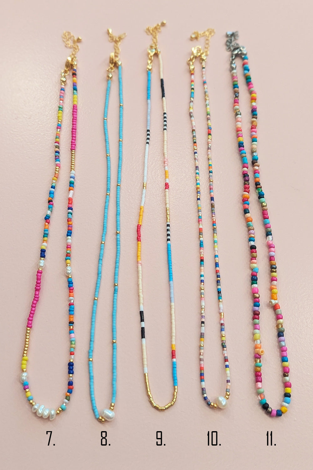 Colourful beaded boho necklace