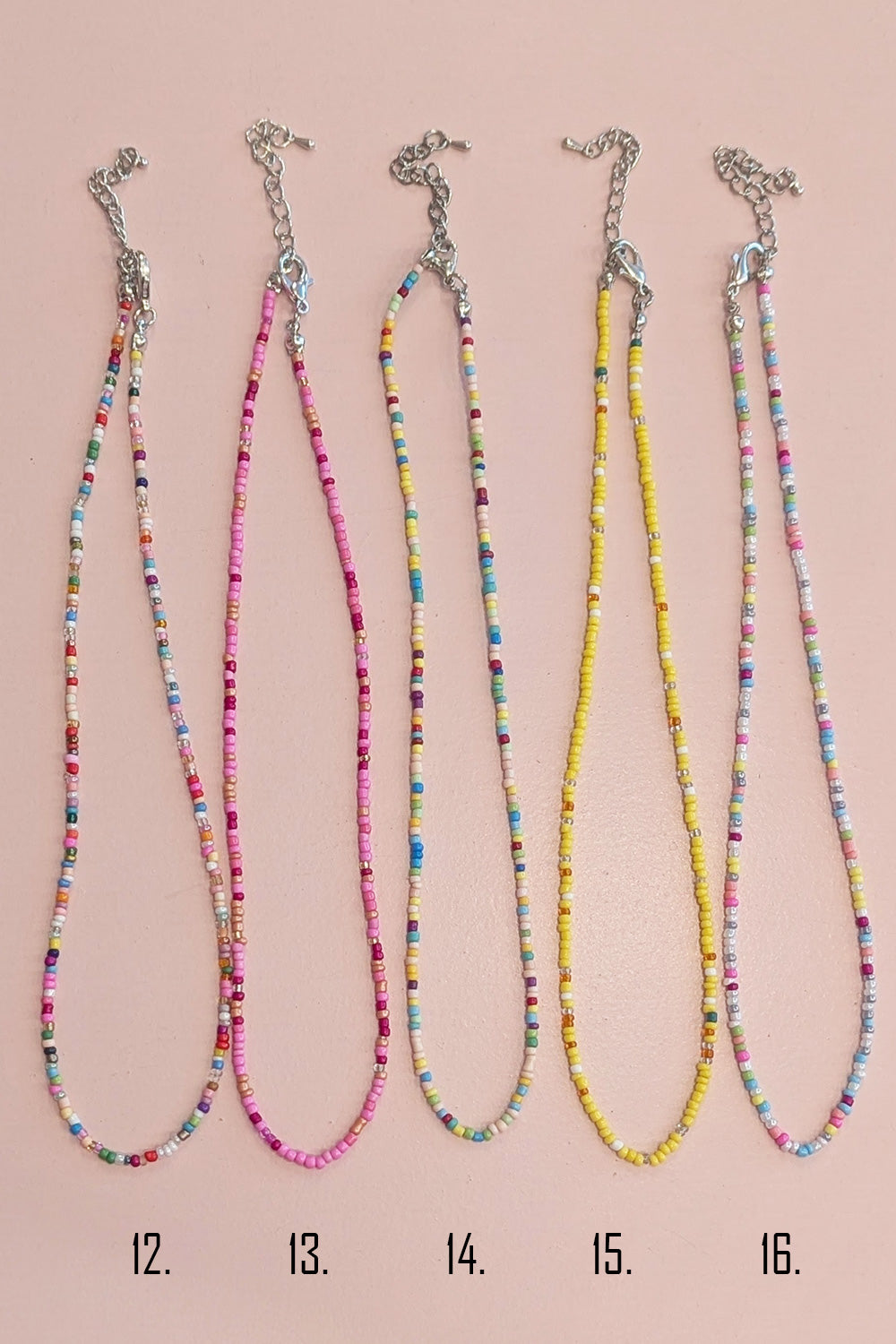 Colourful beaded boho necklace