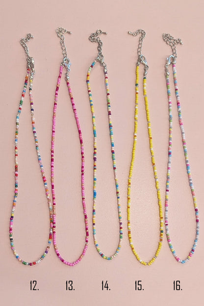 Colourful beaded boho necklace