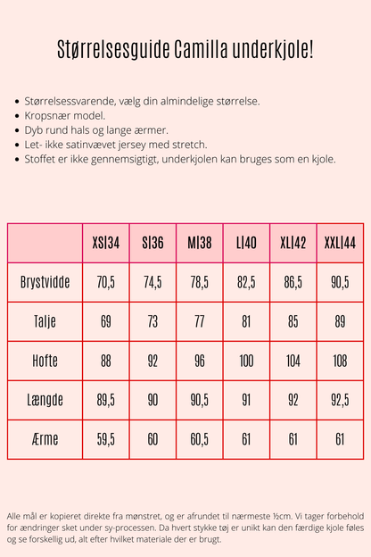 Camilla underkjole sort