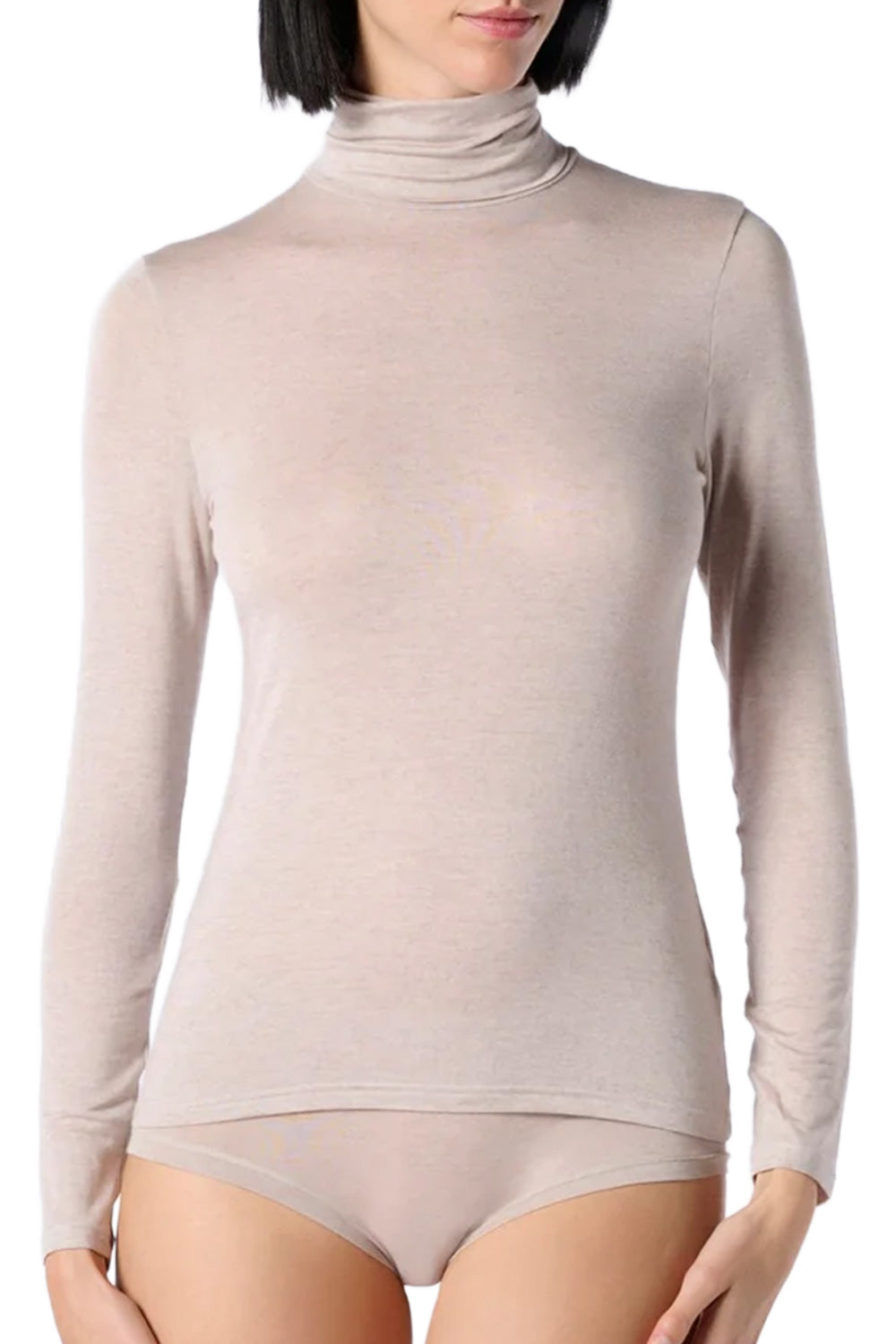 Perfect Line Cashmere Rullekrave Beige
