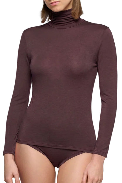 Perfect Line Cashmere Rullekrave Chocolate