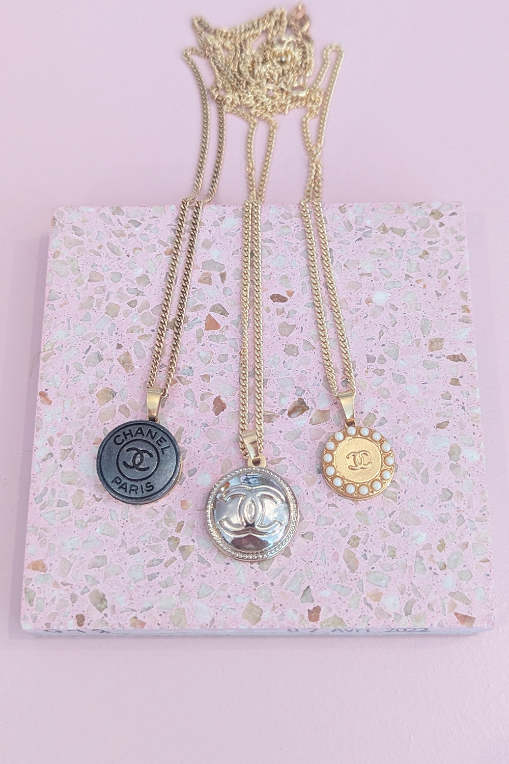 Re-worked vintage button necklace