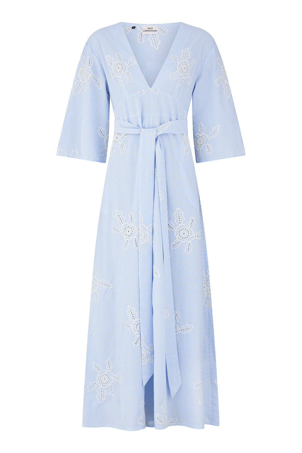 Cicily kaftan kjole blue stripes