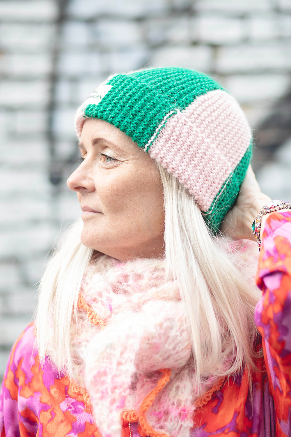 Cirkus hue 2-farvet strikke-kit