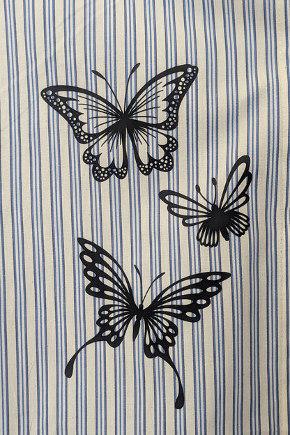 Customized stribet Butterfly skjorte