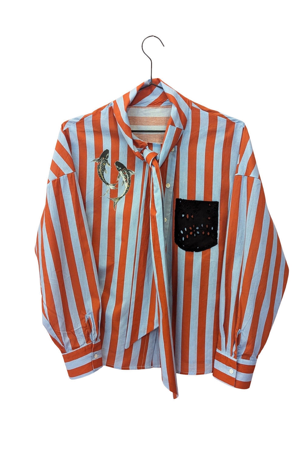 Customized striped Koi shirt