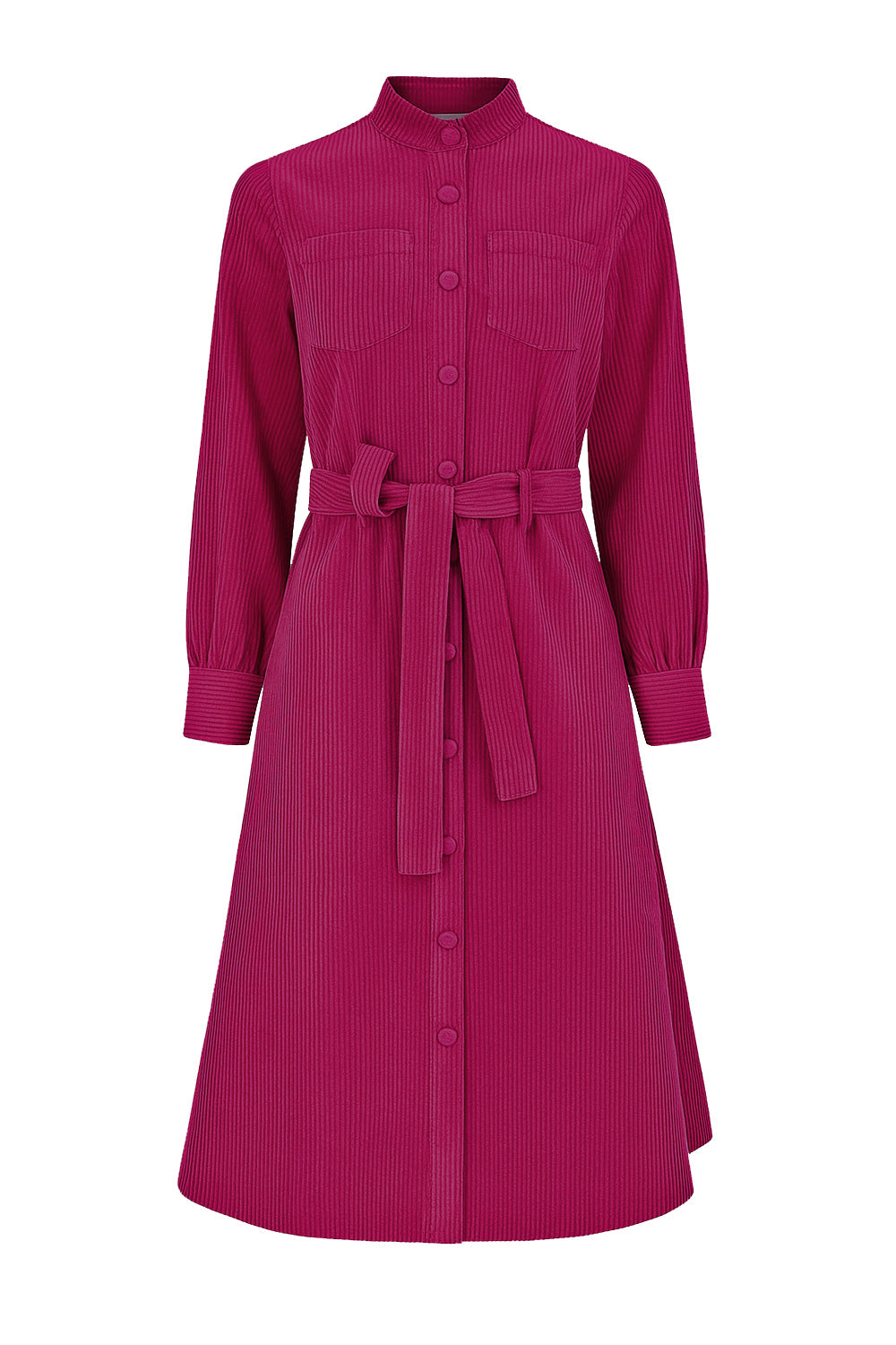 Floria dress dark pink corduroy