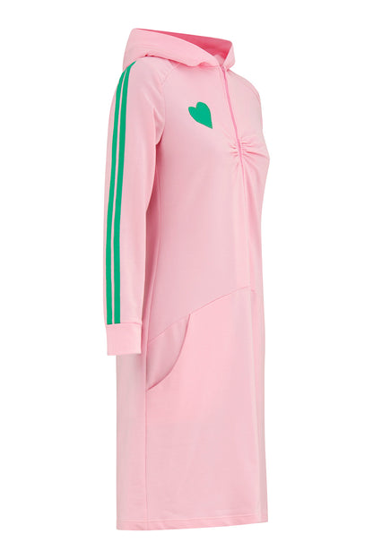 Fru hood dress baby pink