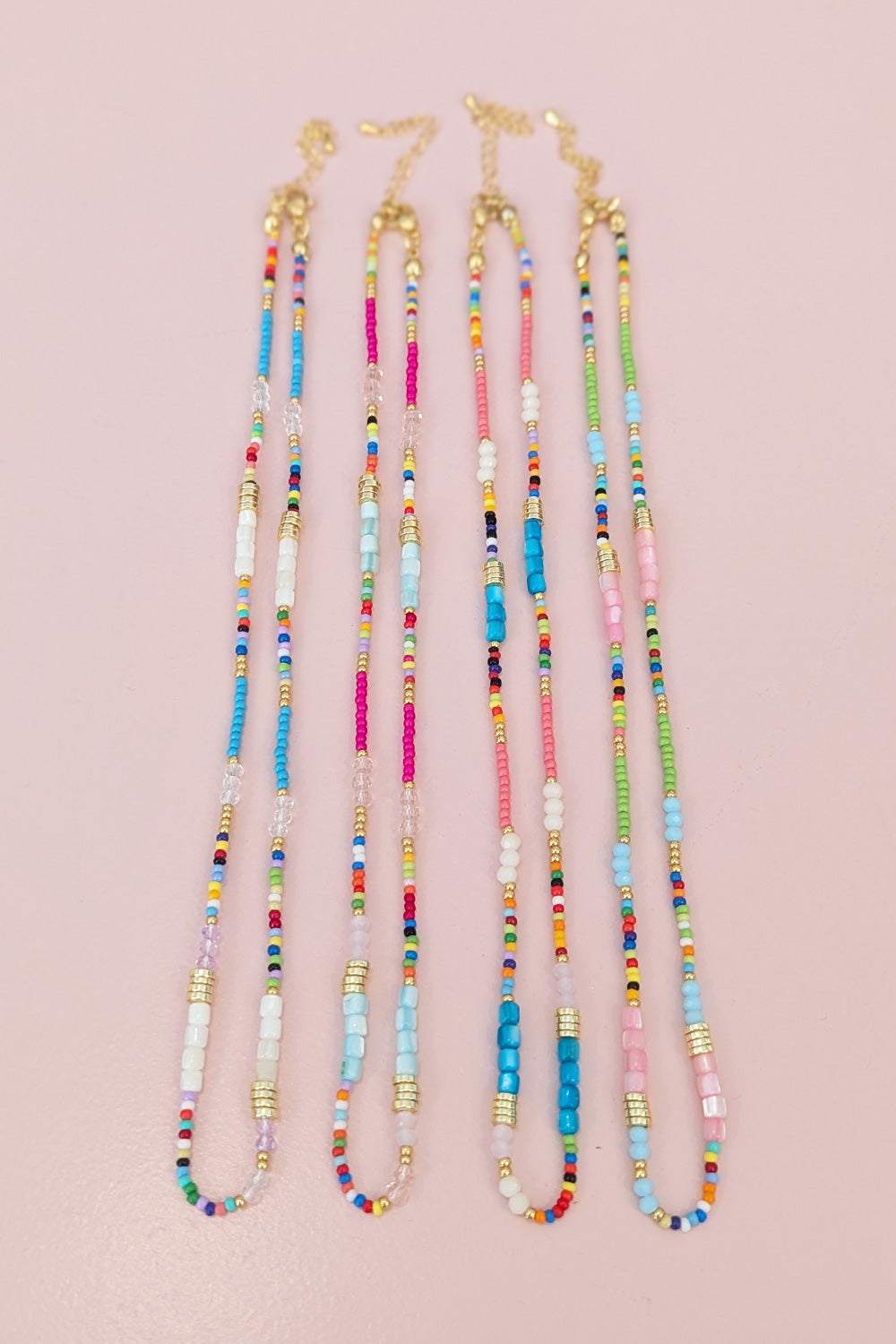 Colourful beaded boho necklace