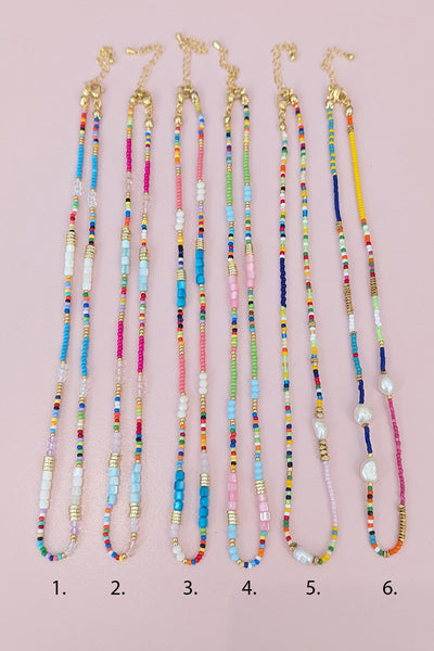 Colourful beaded boho necklace