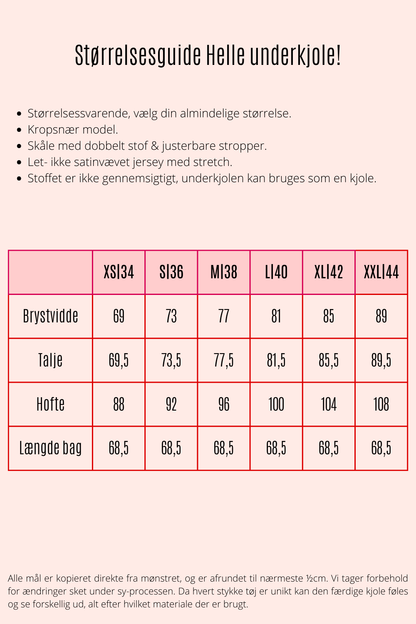 Helle underkjole sort
