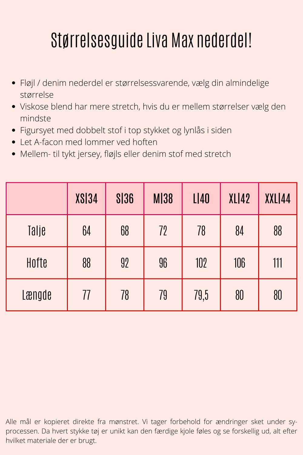Liva Max nederdel offwhite fløjl