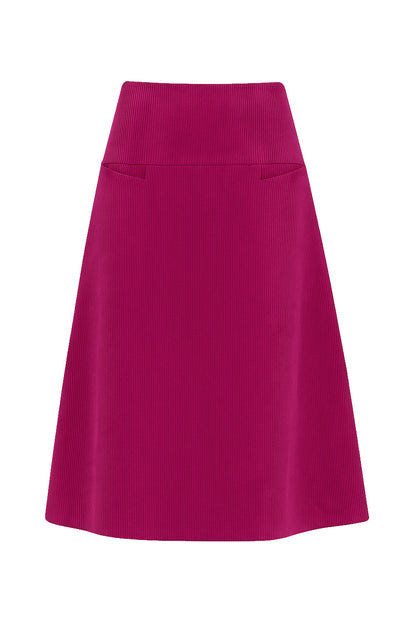 Liva Max skirt dark pink corduroy