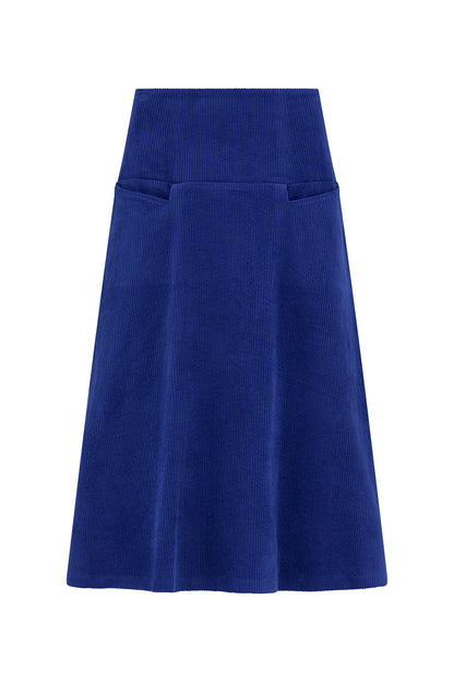 Liva Max skirt cobalt blue corduroy
