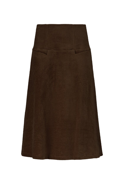 Liva Max skirt dark brown corduroy