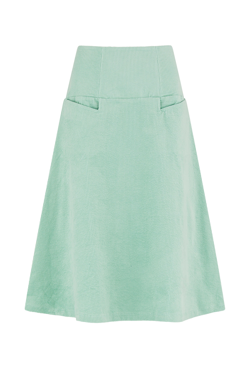 Liva Max nederdel soft mint-grøn fløjl