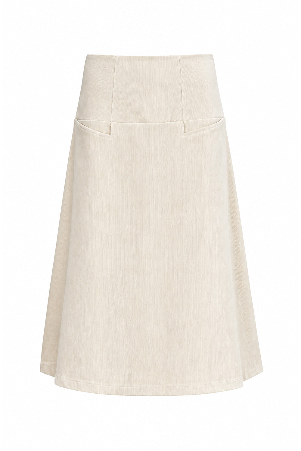 Liva Max Skirt Off White Corduroy
