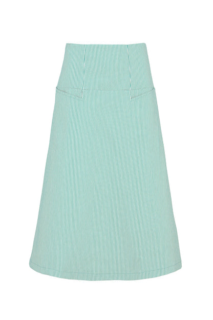 Liva Max skirt aqua stripes