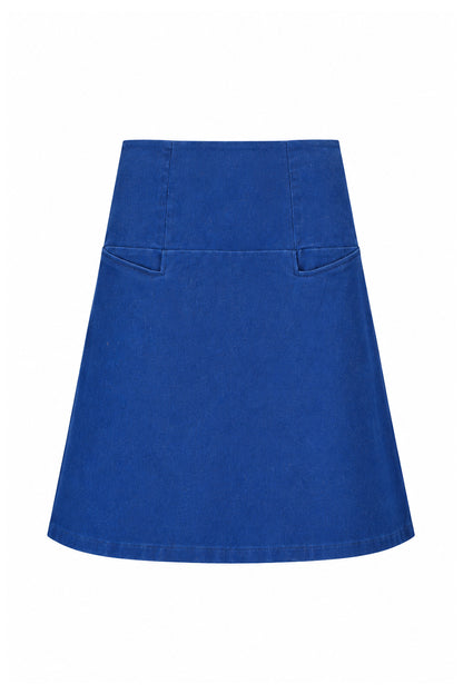 Liva skirt clear blue denim