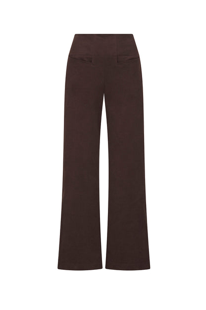 Liva pants brun fløjl