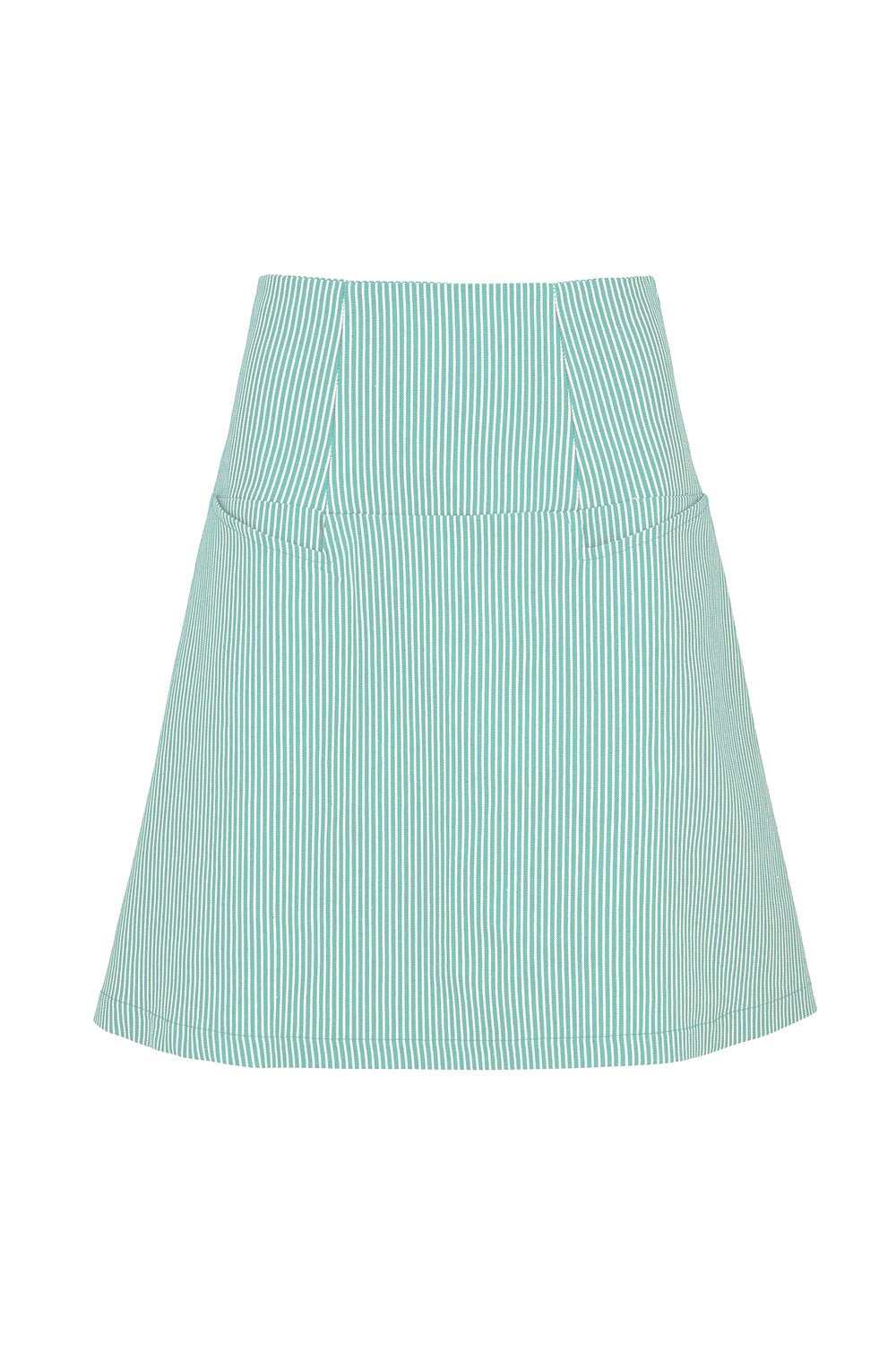 Liva skirt aqua stripes