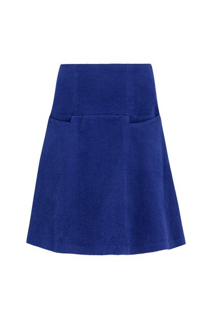 Liva skirt cobalt blue corduroy