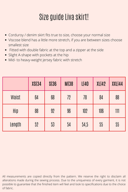 Liva skirt baby pink corduroy