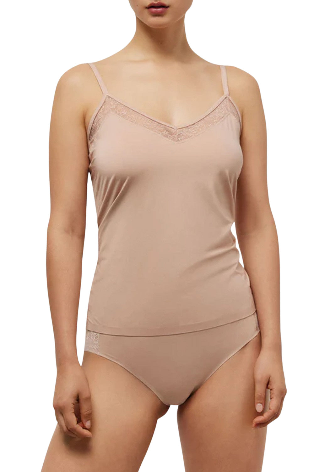 Mikrofiber strop top nude