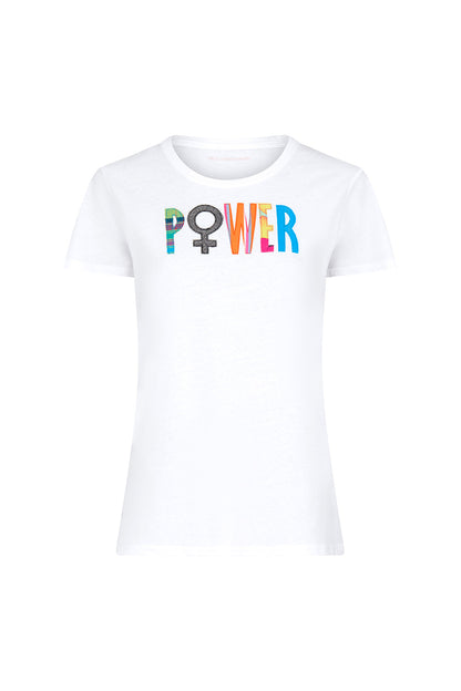 Upcycled POWER T-shirt white