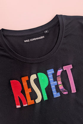 Upcycled RESPECT T-shirt black
