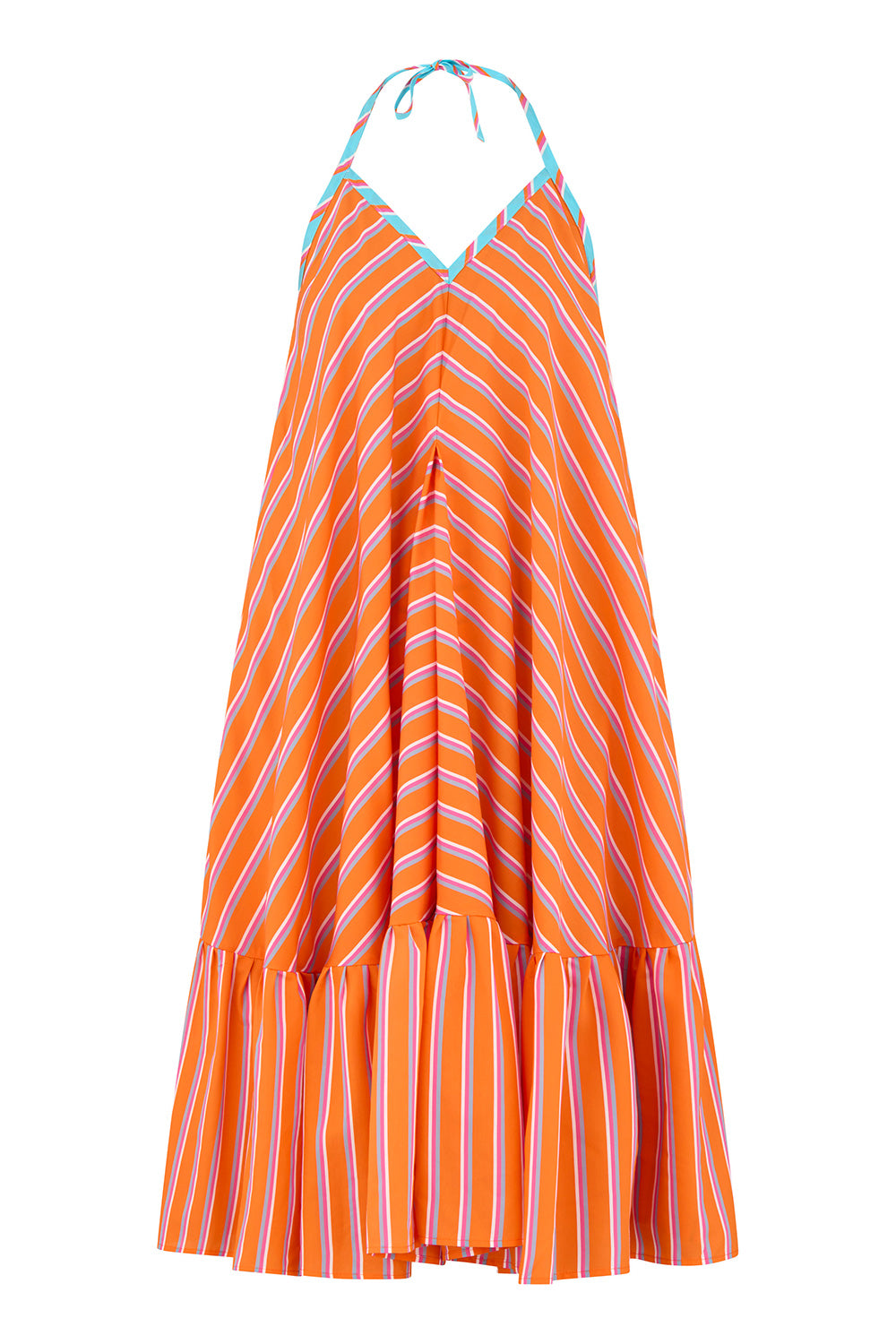 Rhonda dress orange stripes