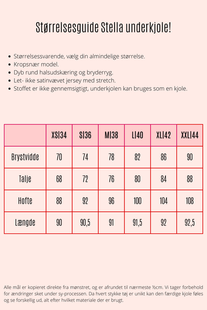 Stella slip dress black