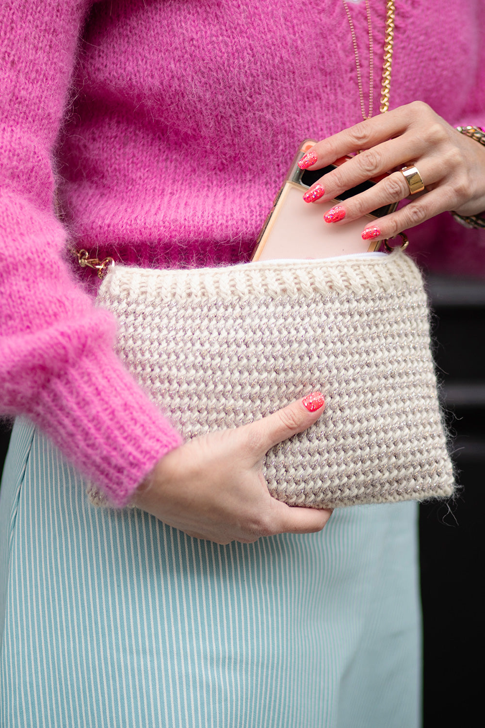 Tivoli Max purse glimmer edition strikke-kit