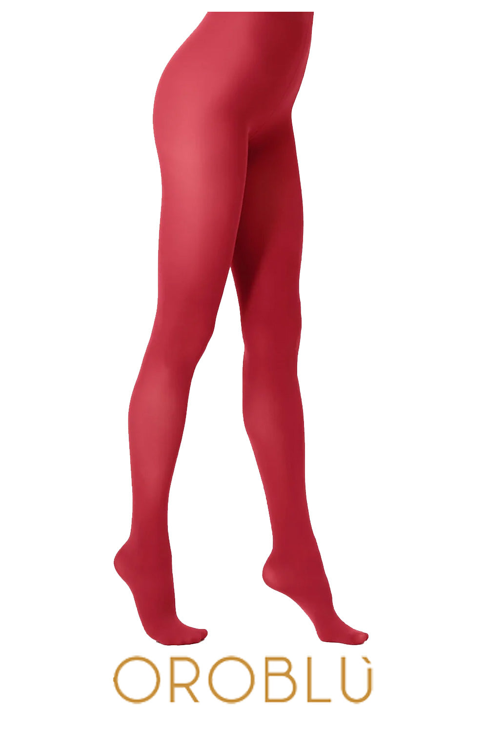Ensfarvede strømpebukser Deep red