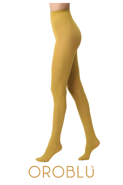 Ensfarvede strømpebukser Mustard 3