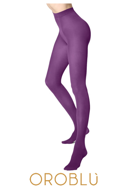 Ensfarvede strømpebukser Violet 25