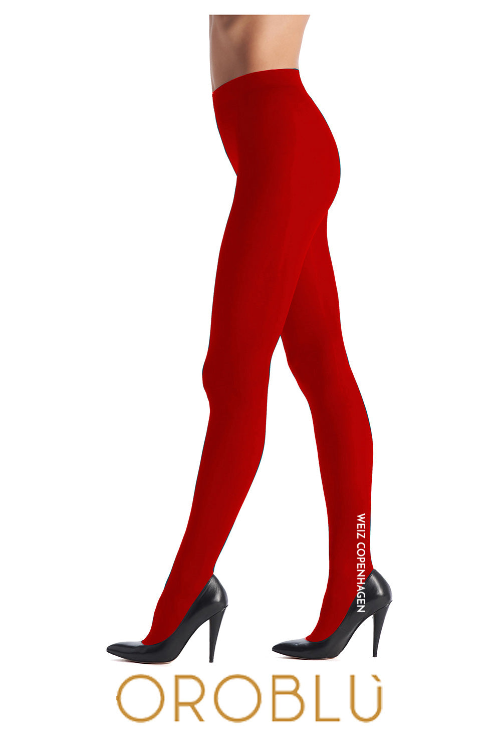 Ensfarvede strømpebukser Red 23